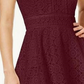 Charter Club Women's Lace Fit & Flare Dress Red Size Petite L