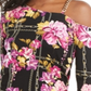 Thalia Sodi Women's Printed Asymmetric Chain Link Top Black Size X-Large