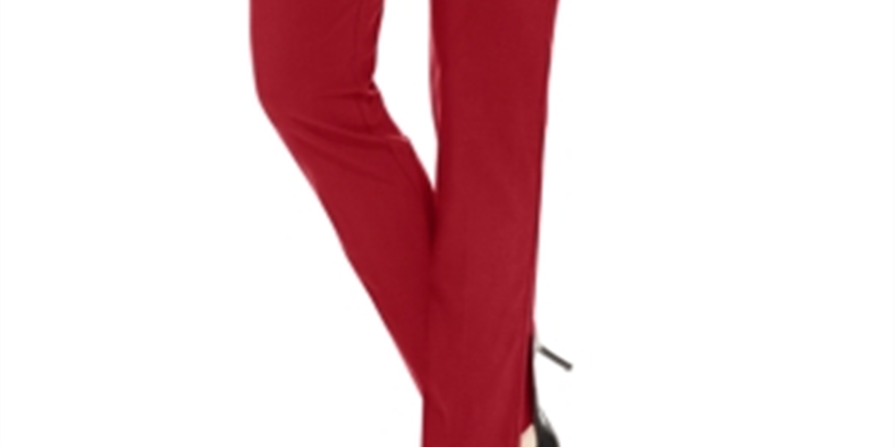 JM Collection Women's Studded Pull on Pants & Short Red Size Petite L