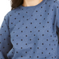 Karen Scott Women's Printed Fleece Sweatshirt  Blue Size Petite Small