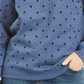 Karen Scott Women's Printed Fleece Sweatshirt  Blue Size Petite Small
