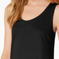 Maison Jules Women's Scoop Neck Tank Top Black Size Medium