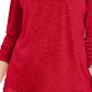 Style & Co Women's Chiffon Hem Top Red Size Medium