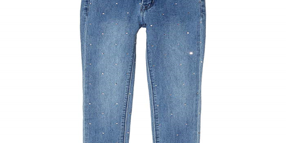 Hudson Girl's Embellished Skinny Ankle Jeans Blue Size 14