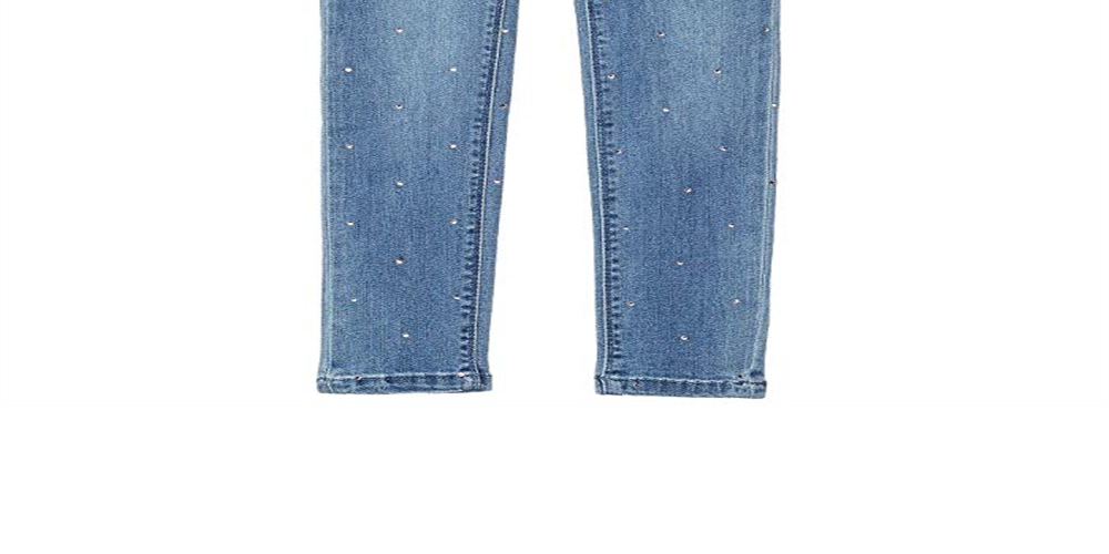 Hudson Girl's Embellished Skinny Ankle Jeans Blue Size 14