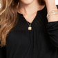 Style & Co Women's Lace Shoulder Top Black Size Petite S