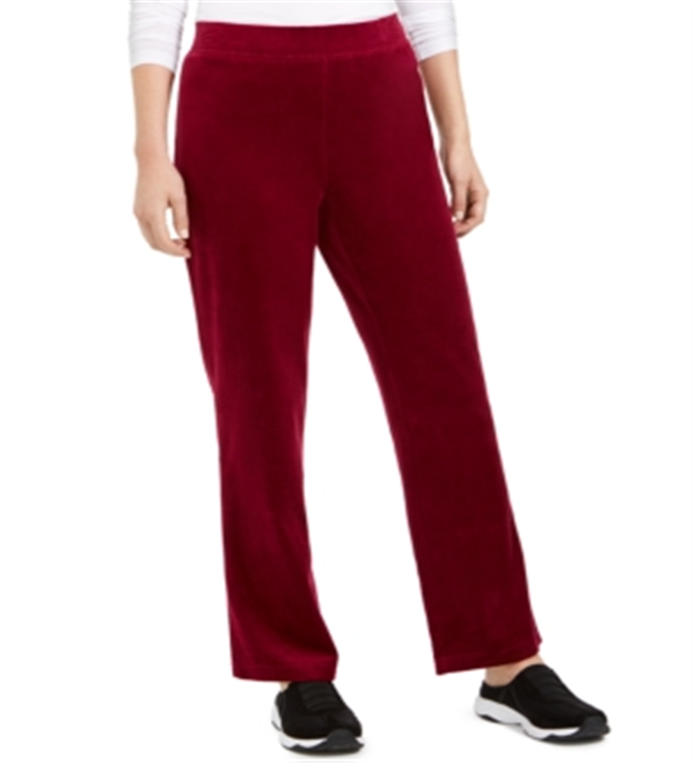 Karen Scott Women's Sport Velour Pants Purple Size Large