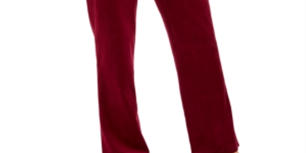 Karen Scott Women's Sport Velour Pants Purple Size Large