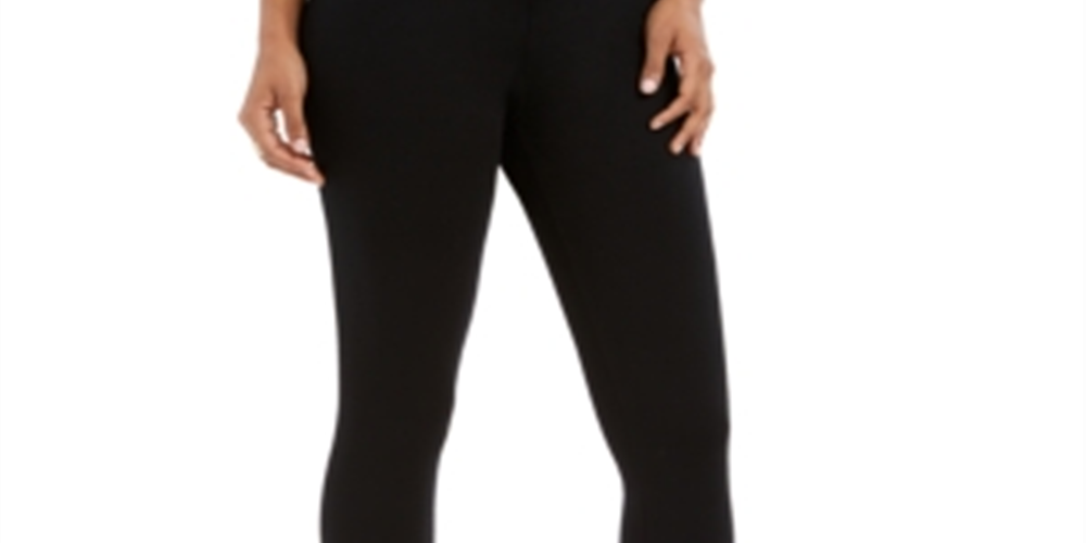 Style & Co Women's Snowflake Embellished Leggings Black Size -Petite M