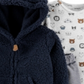 Carter's Boy's Ears Faux Sherpa Zip up Hoodie Set Blue Size 9M