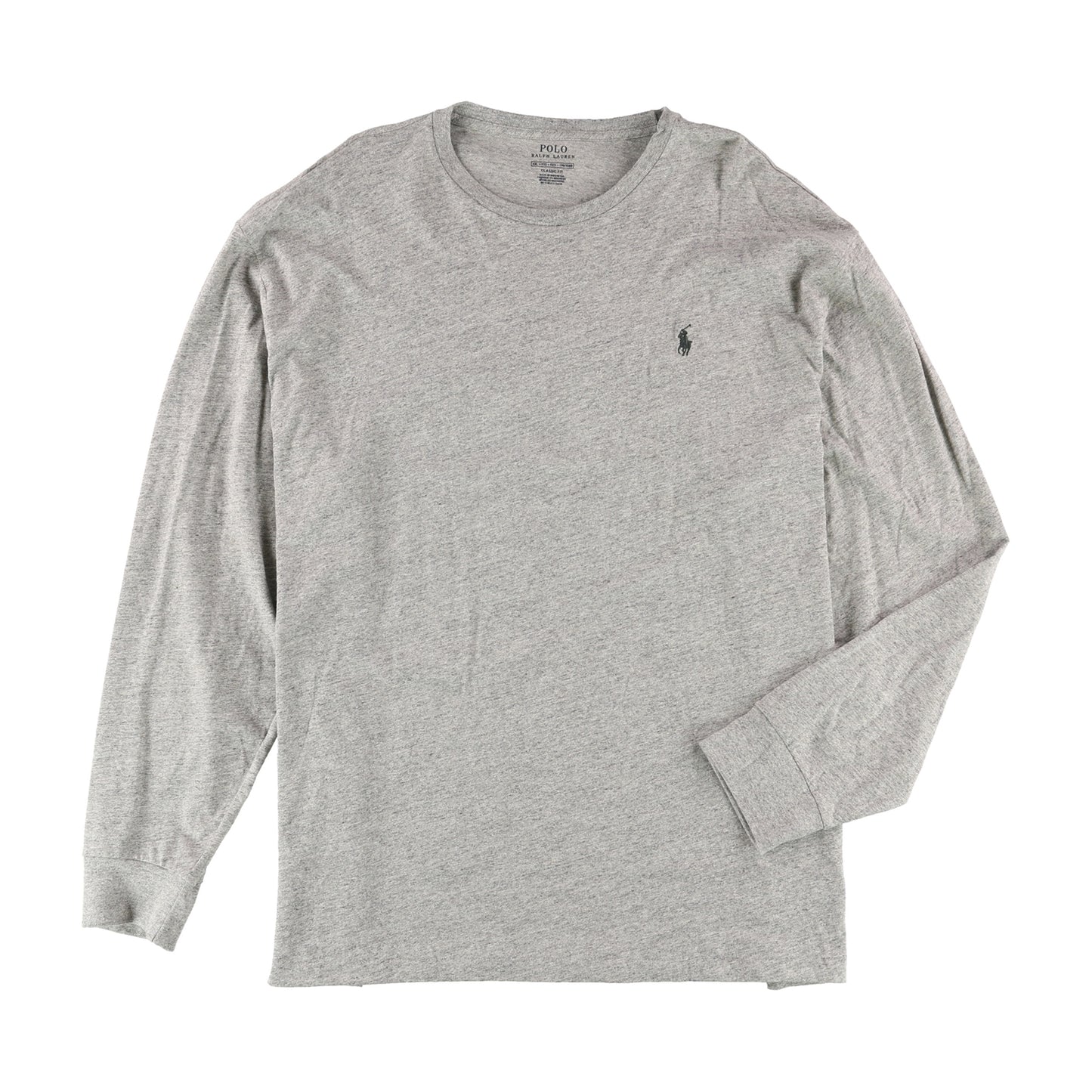 Ralph Lauren Men's Classic LS Basic T-Shirt Gray Size Small
