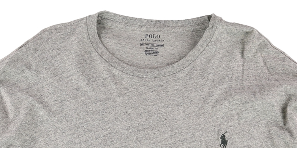 Ralph Lauren Men's Classic LS Basic T-Shirt Gray Size Small