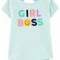Carter's Little & Big Girl's Girl Boss Print T-Shirt Green Size 8