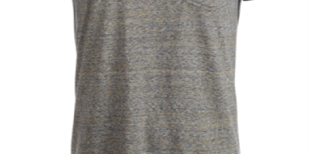 Sun + Stone Men's Blake Heathered Pocket T-Shirt Navy- Gray Size Medium