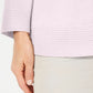 Karen Scott Women's Ribbed Printed Long Sleeve Crew Neck Blouse Top Pink Size Petite Small