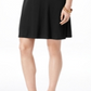 Style & Co Women's Short Sleeve a Line Dress Black Size PP