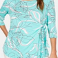 Alfani Women's Printed Side Tie Top Green Multi Size Petite XL