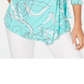 Alfani Women's Printed Side Tie Top Green Multi Size Petite XL