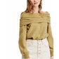 FREE PEOPLE Women's Echo Beach Pullover Green Size Large