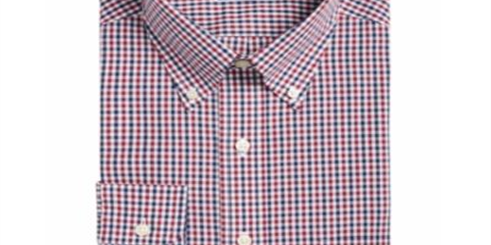 Club Room Men's Plaid Long Sleeves Dress Shirt Green Size L