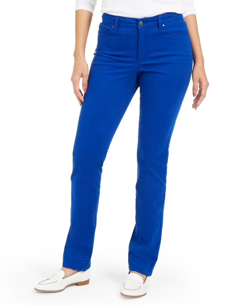 Charter Club Women's Lexington Straight-Leg Jeans Blue Size 10