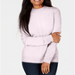 Karen Scott Women's Cable Knit Crewneck Sweater Pink Ice Size -Petite XL