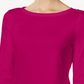 Charter Club Women's Pima Cotton Boat-Neck Button-Shoulder Top Pink Size X-Large