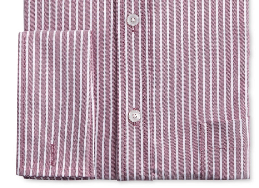 टासो एल्बा पुरुषों की ड्रेस शर्ट नॉन-आयरन स्ट्रेच रेगुलर-फिट लाल साइज़ 18