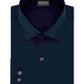 Kenneth Cole Reaction Men's Techni-Cole Stretch Slim-Fit Solid Dress Shirt Navy Size 16.5X32-33