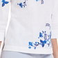 Charter Club Women's Embroidered Split-Sleeve Top Blue Size Small