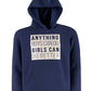 Ideology Big Girl's Graphic Print Hoodie Navy Size Small