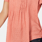 Style & Co Women's Textured Flutter Sleeve Top Orange Size XX-Large