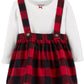 Carter's Girls' Infant Bodysuits Plaid Skirtalls Red Size 6 Months