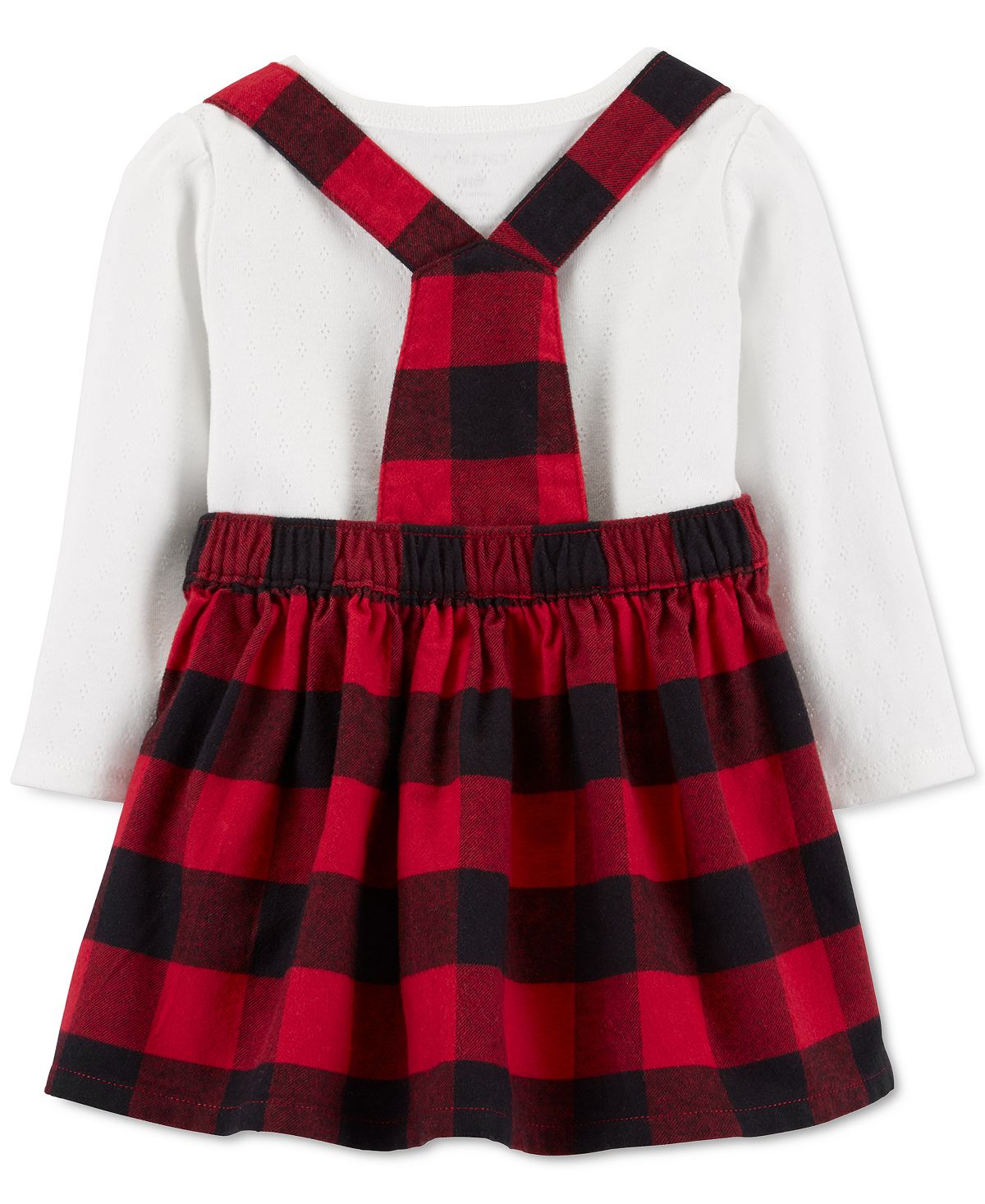 Carter's Girls' Infant Bodysuits Plaid Skirtalls Red Size 6 Months