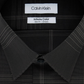 Calvin Klein Men's Infinite Color Slim Fit Non Iron Stretch Check Dress Shirt Gray Size 18X34X35