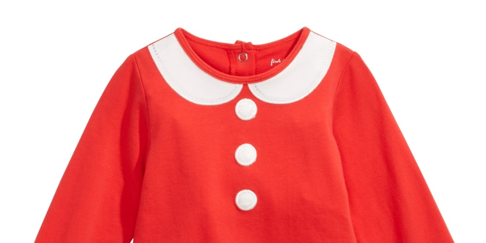 First Impressions Kid's Baby Girls Mrs. Claus Bodysuit Red Size 6-9