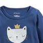 First Impressions Kid's Baby Girls Cotton Cozy Cat T-Shirt Blue Size 24