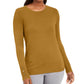 JM Collection Women's Button Cuff Crewneck Sweater Yellow Size X-Large