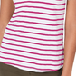 Charter Club Women's Cotton Crochet Striped Top  Pink Size XX-Large
