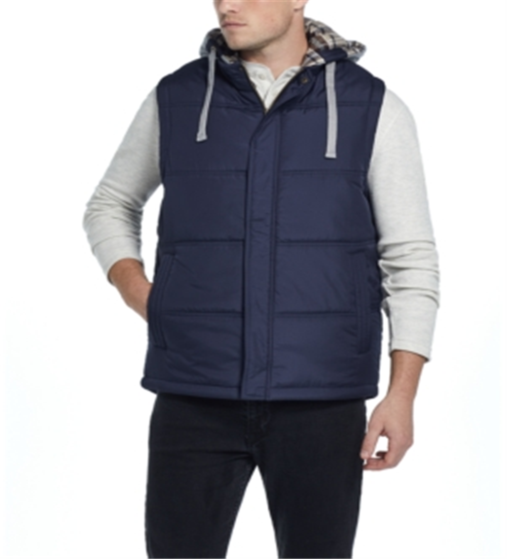 Weatherproof Vintage Men's Hooded Puffer Vest Blue Size XXXL