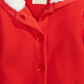 First Impressions Boy's Hooded Sweater With Faux Sherpa Lining Red Size 6