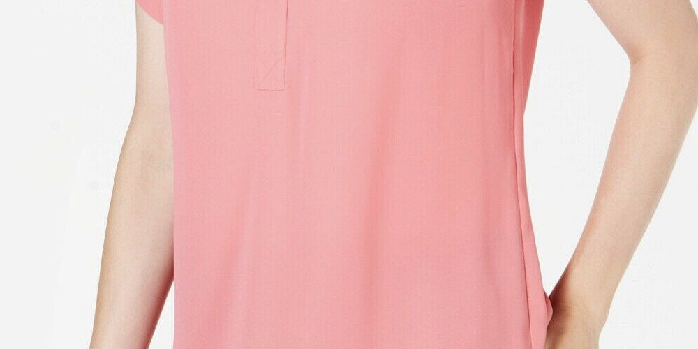 Charter Club Women's Blouse Cloud Dolman Sleeve Split Neck Top White Size M