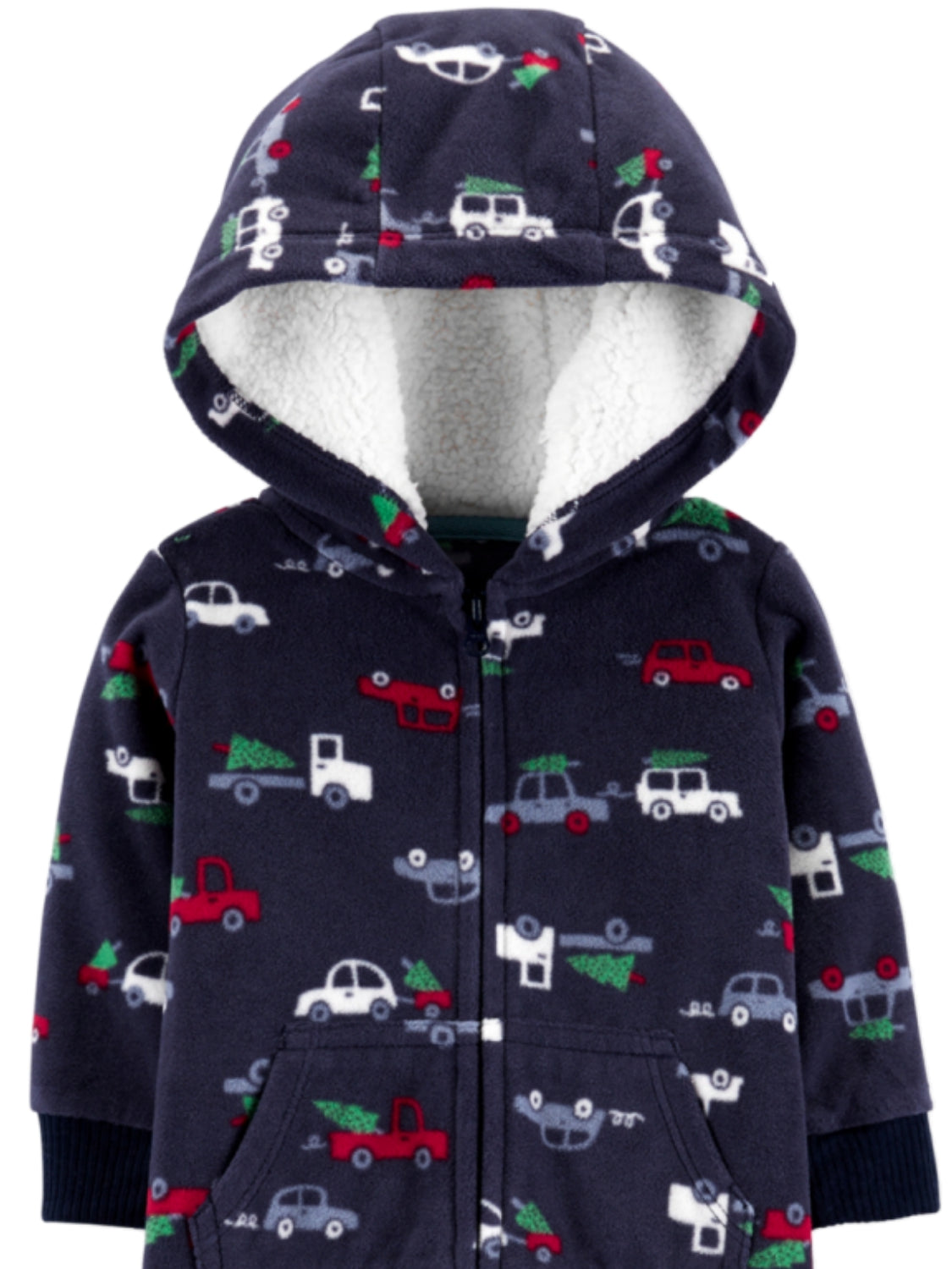 Carter's Baby Boy's Holiday Print Fleece Cover Navy Size 18 M