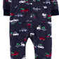 Carter's Baby Boy's Holiday Print Fleece Cover Navy Size 18 M