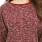 Charter Club Women's 3/4 Sleeve Bow Trim Top Wine Size X-Small