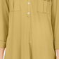 Style & Co Women's Split Neck Roll Tab Sleeve Top Yellow Size Medium
