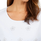 Karen Scott Women's Daisy Shine Scoop Neck Top Blue Size Small