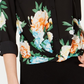 INC International Concepts Women's Cloud Burst Floral Top Black Size X-Small