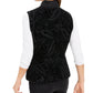 Charter Club Women's Velvet Flocked Puffer Vest Black Size Petite L