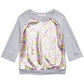 Beautees Girl's Flip Rainbow Sequin Top Gray Size Medium
